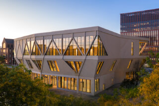 David Rubenstein Treehouse at Harvard University by Studio Gang with SCAPE in Cambridge, MA.