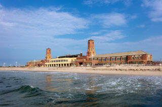 Exterior view of the Jacob Riis Park Bathhouse