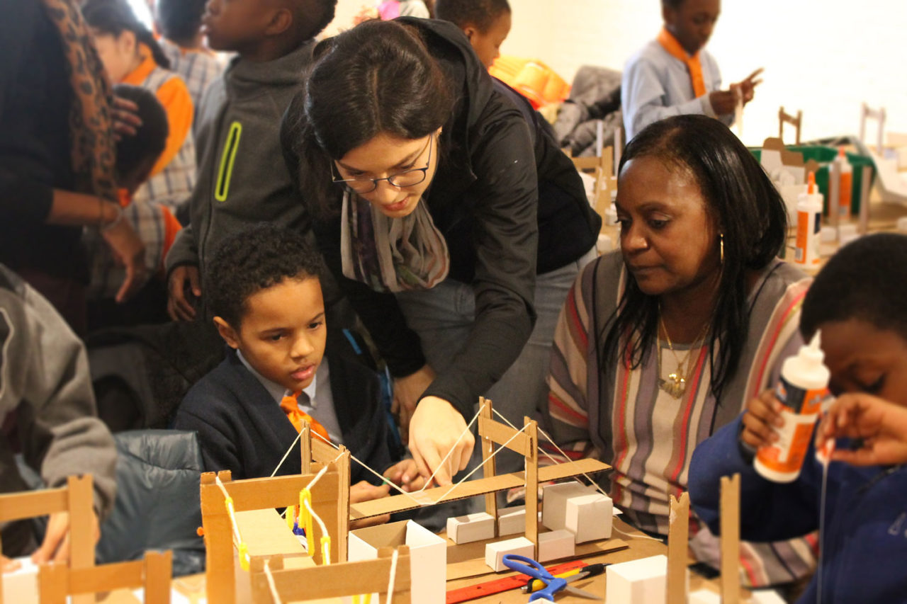K-12 Student Day, Building Bridges, 4th Grade. Photo: Center for Architecture.