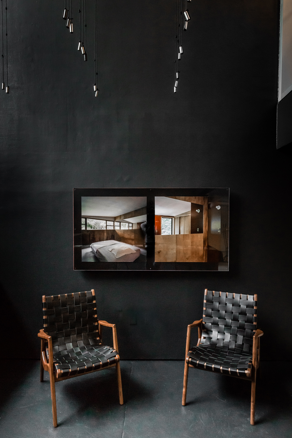 Installation view, "Kaneji Domoto at Frank Lloyd Wright's Usonia," 2017. Photo: Erik Bardin.