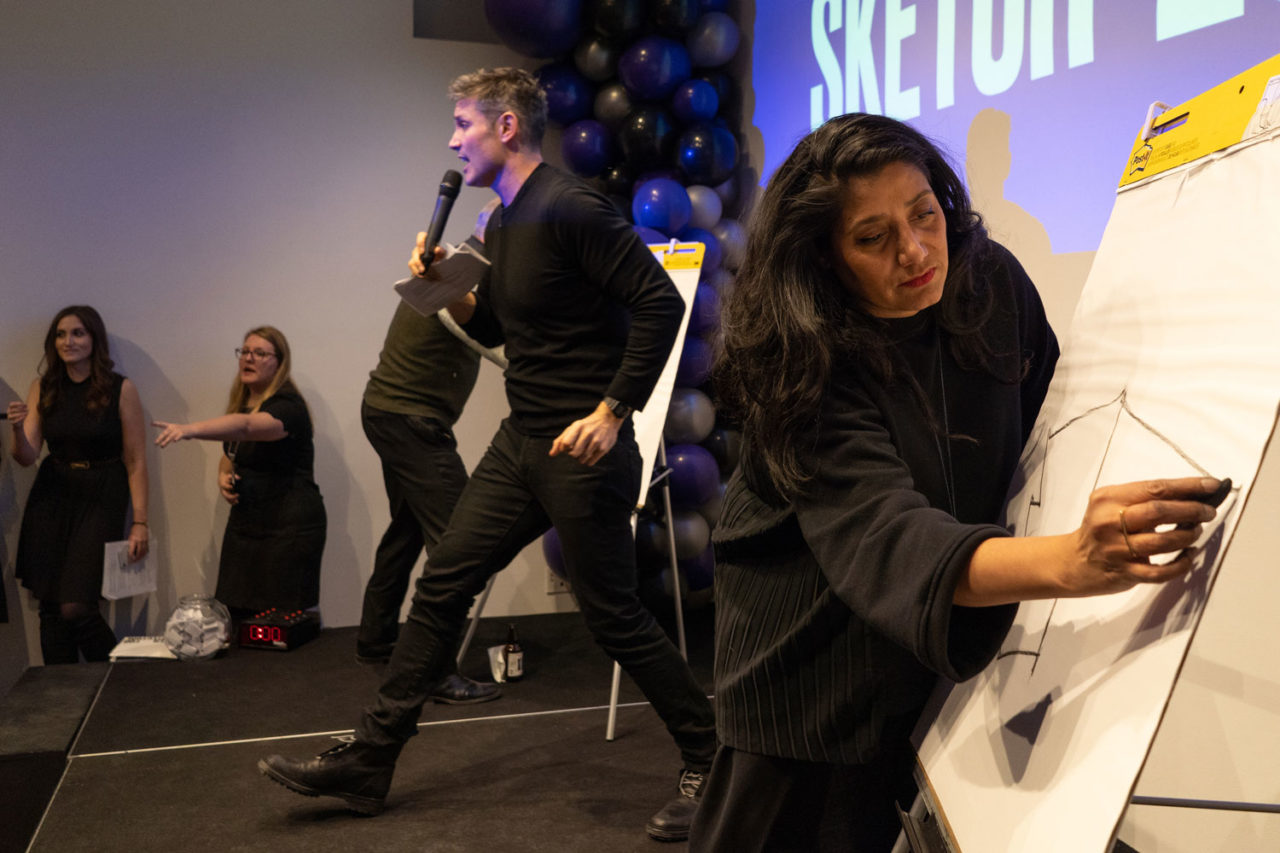 Sketcher Suchi Reddy, AIA, Reddymade Architecture and Design. Photo: Sam Lahoz.