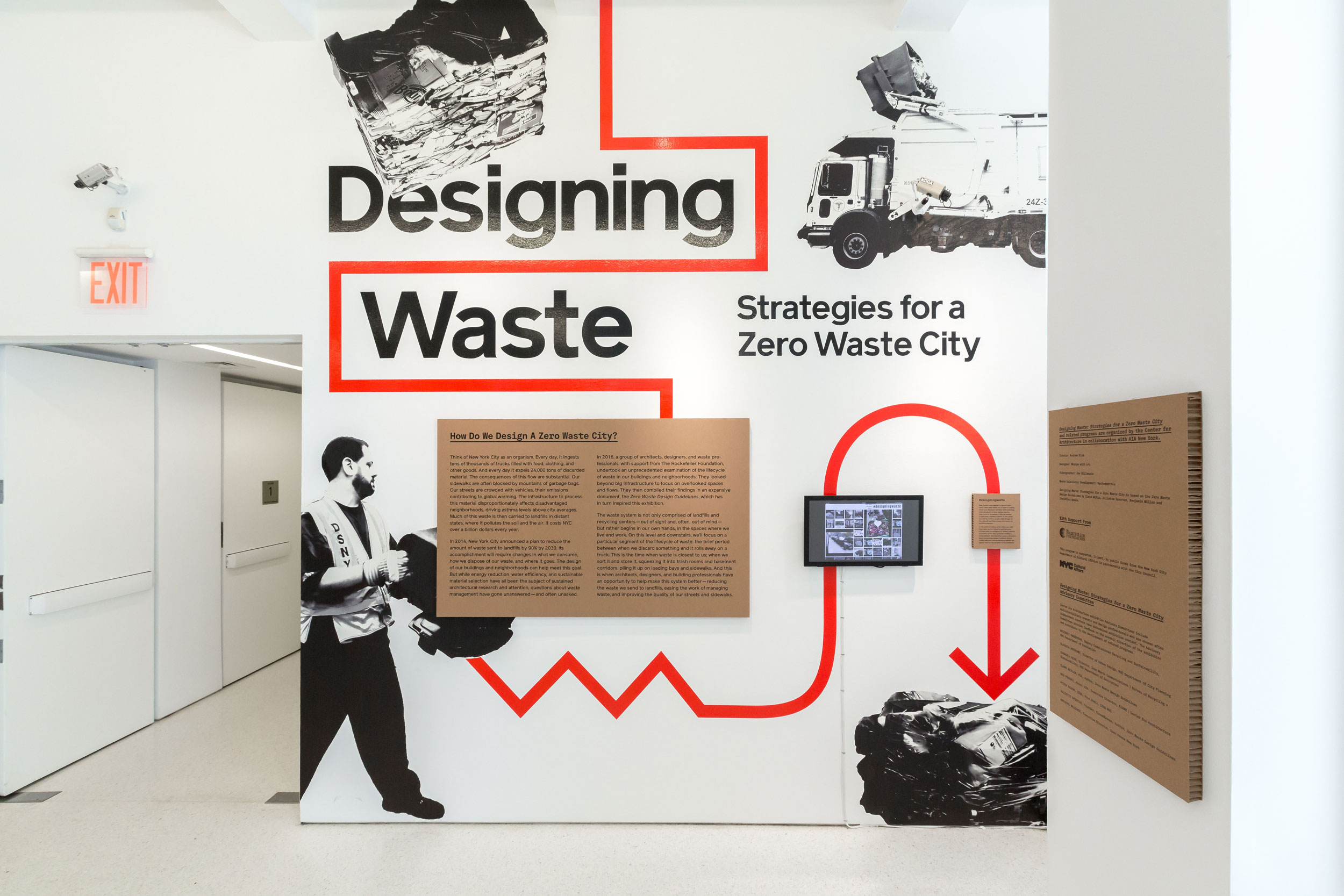 Installation view, "Designing Waste: Strategies for a Zero Waste City", 2018. Photo: Erik Bardin.