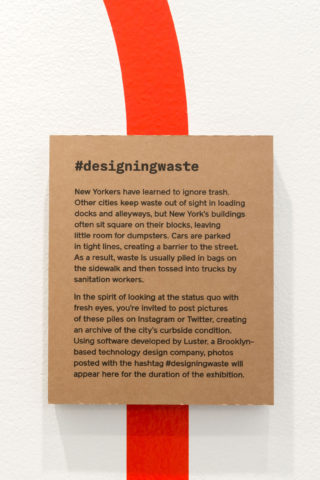 Installation view, "Designing Waste: Strategies for a Zero Waste City", 2018. Photo: Erik Bardin.