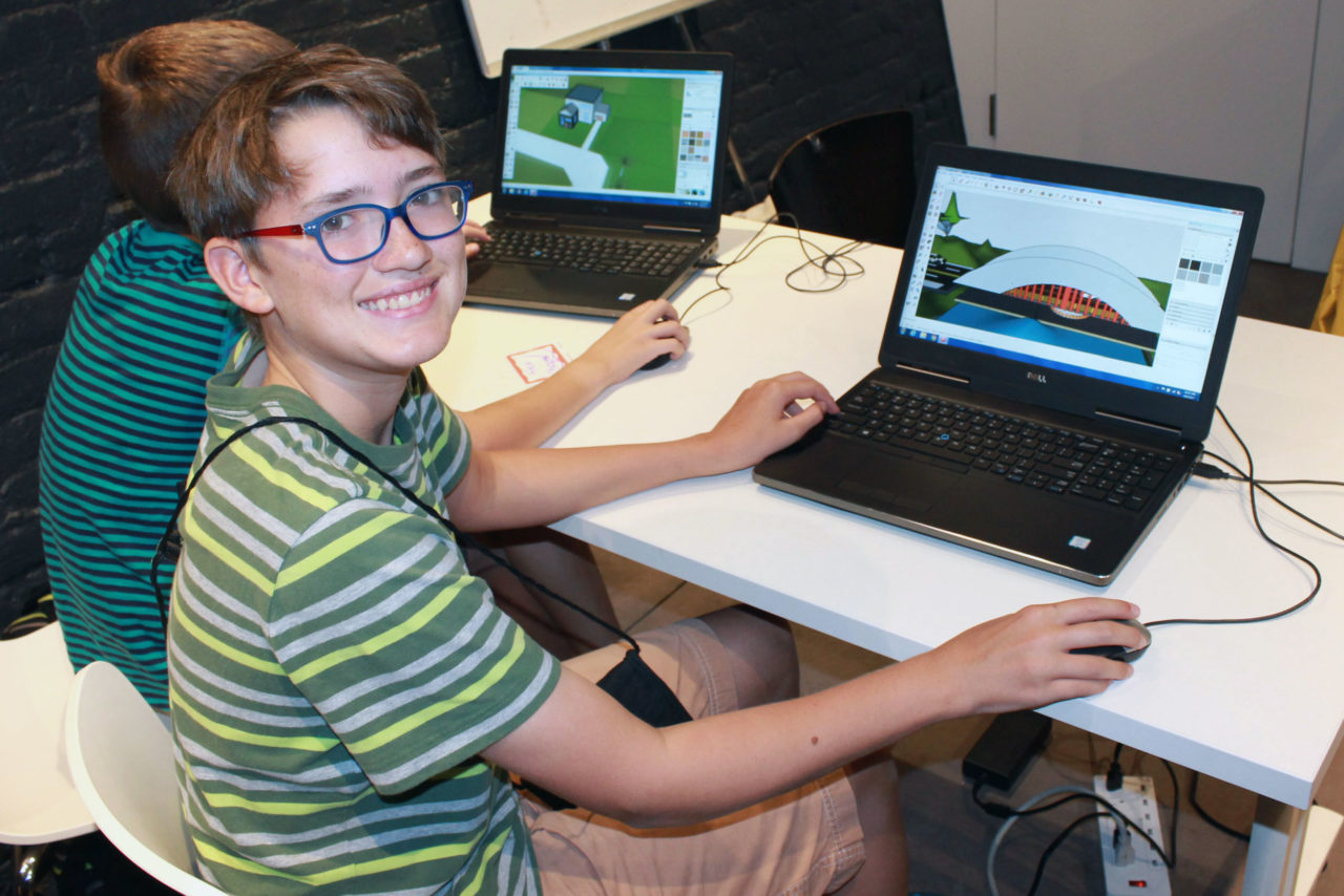 K-12 Summer Program, Digital Design: Bridges. Photo: Center for Architecture.