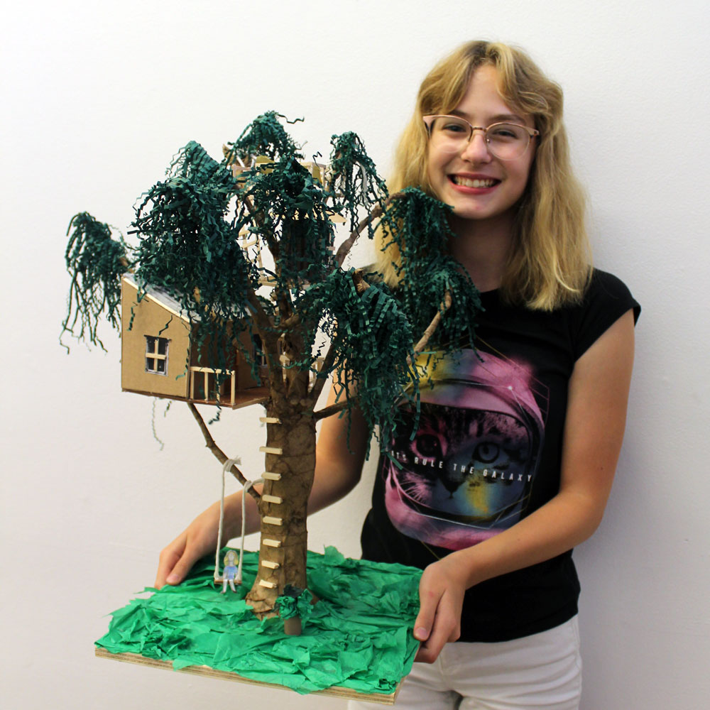 In one of the summer’s most popular programs, students created their own tree and then designed a one-of-a-kind tree house for it.