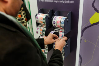 "Design and the Just City in NYC," installation view, 2019. Photo: Erik Bardin.