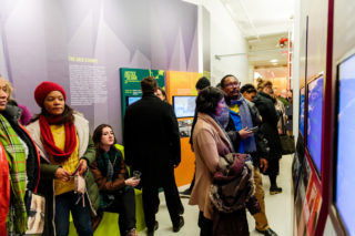 "Design and the Just City in NYC," installation view, 2019. Photo: Erik Bardin.