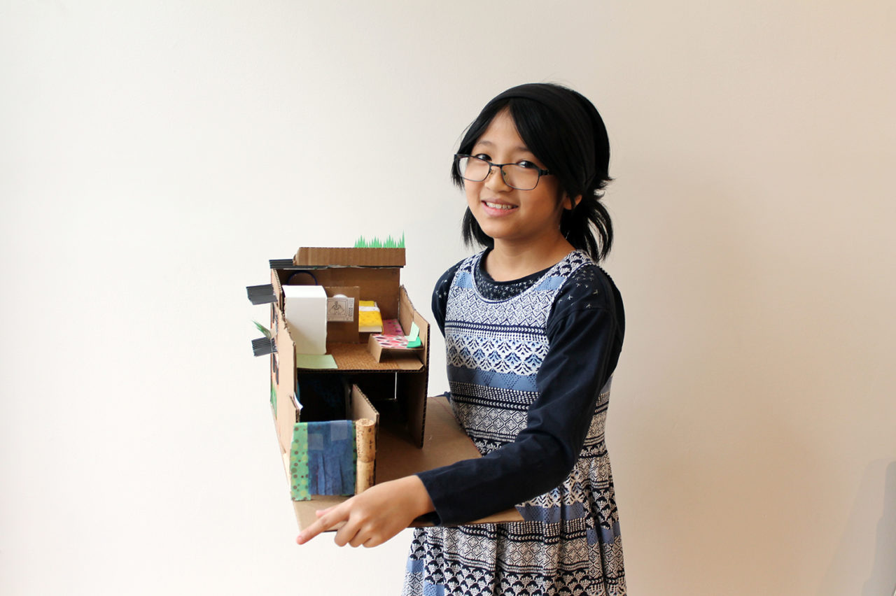 At the culmination of the program, students presented their final dream house models. Image credit: Center for Architecture.