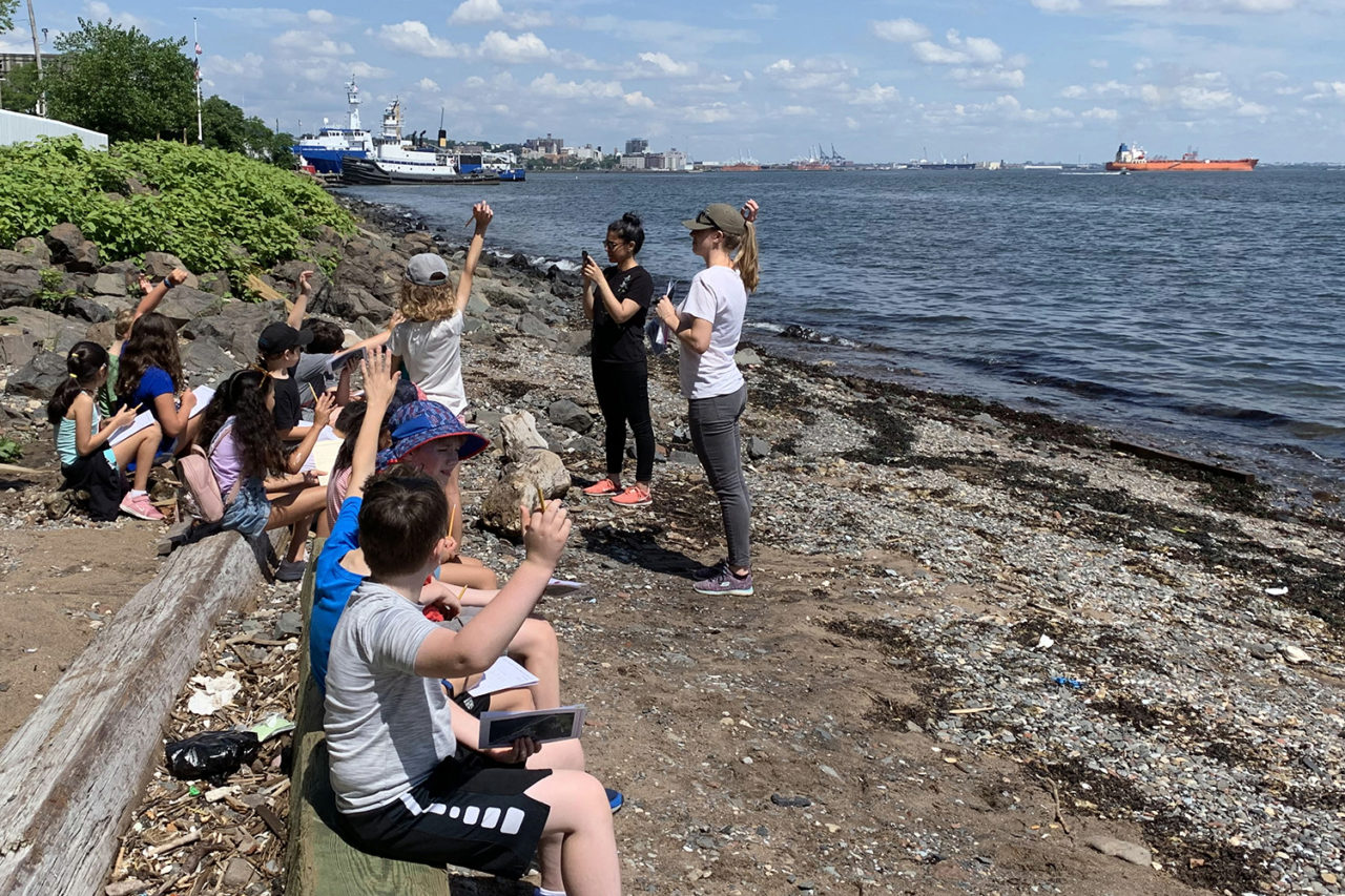 Students visited Alice Austen Park to see how NYC parks can incorporate direct access to water. Image credit: Center for Architecture.