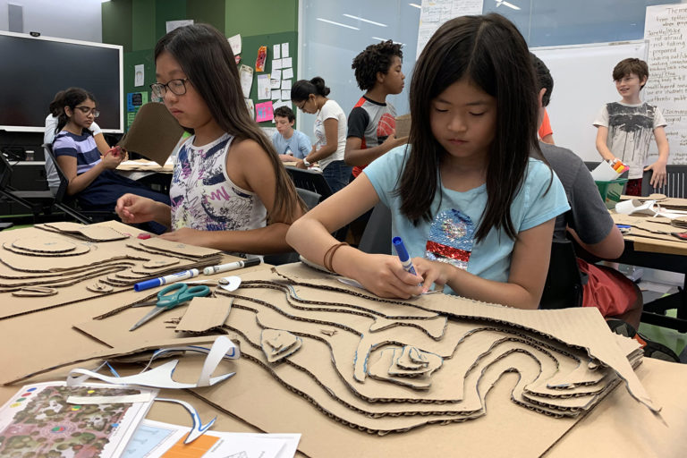 Students were challenged to consider and manipulate existing topography throughout the design process. Image credit: Center for Architecture