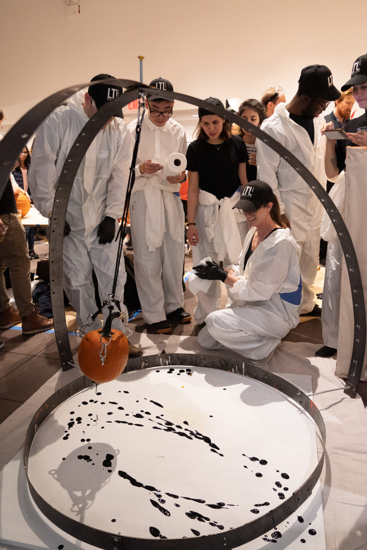 LTL's painting pumpkin. Teams carve at Pumpkitecture 2019. Image credit: Sam Lahoz.