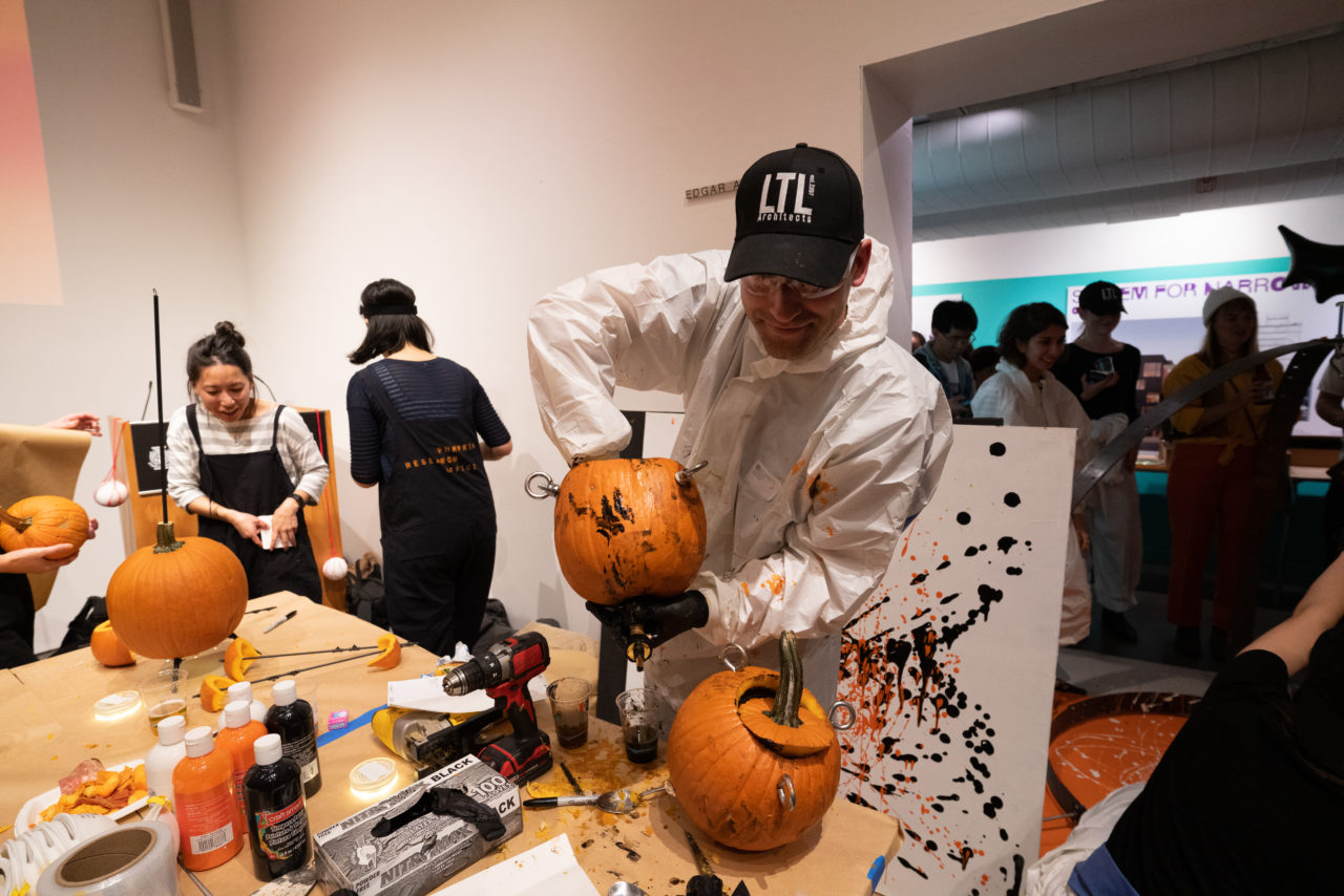 Teams carve at Pumpkitecture 2019. Teams carve at Pumpkitecture 2019. Image credit: Sam Lahoz.