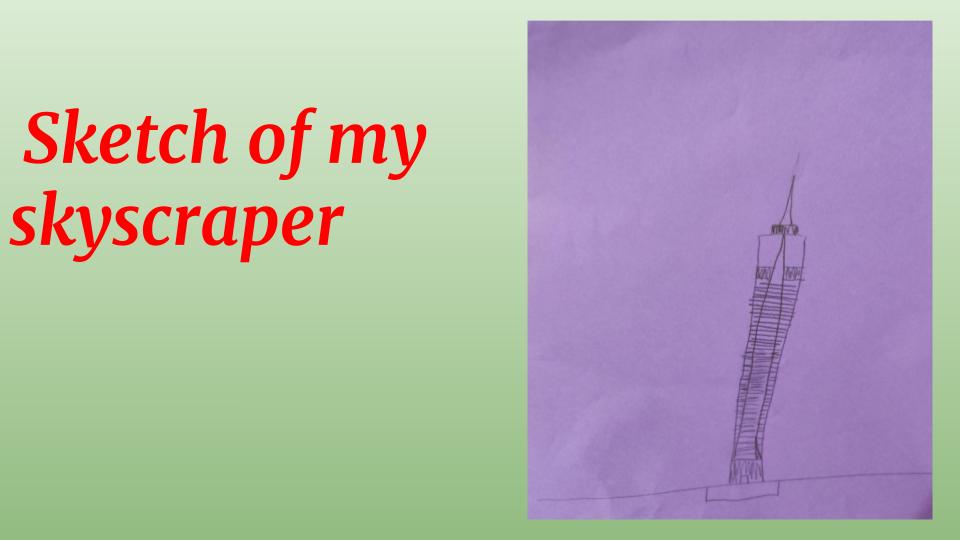 3rd grade students from PS 52K learned about Skyscraper Design and put their new knowledge to the test by building their own structural frames using toothpicks, marshmallows, and spaghetti. Images are extracted from the slideshow presentations they created to share their findings. 