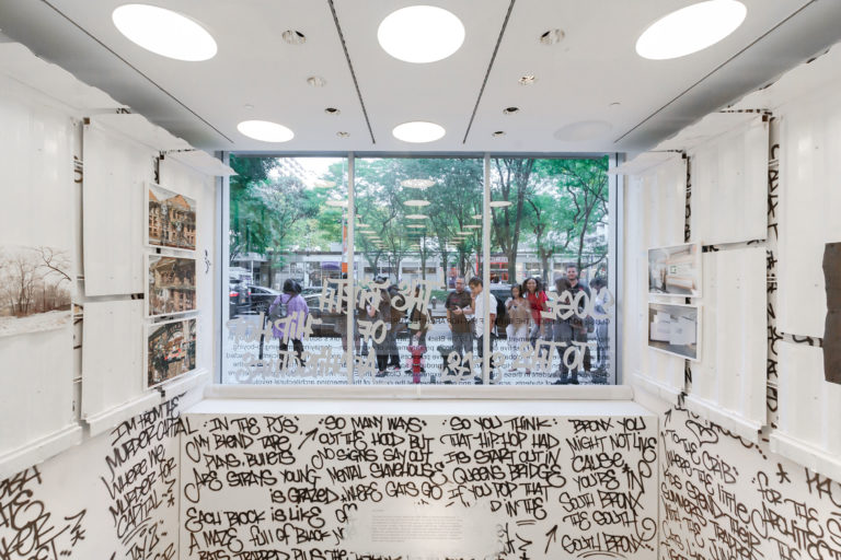 Close to the Edge: The Birth of Hip Hop Architecture, Center for Architecture Galleries with Shipping Container Installation designed by Sekou Cooke, Photo (c) Erik Bardin