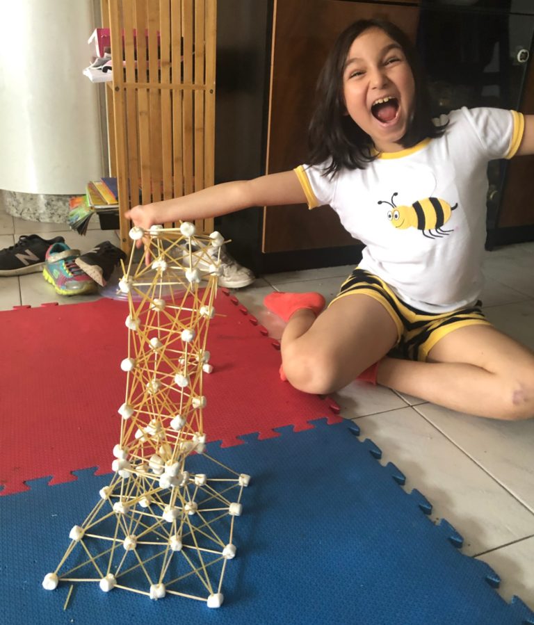3rd grade students from PS 52K learned about Skyscraper Design and put their new knowledge to the test by building their own structural frames using toothpicks, marshmallows, and spaghetti. Images courtesy of students.
