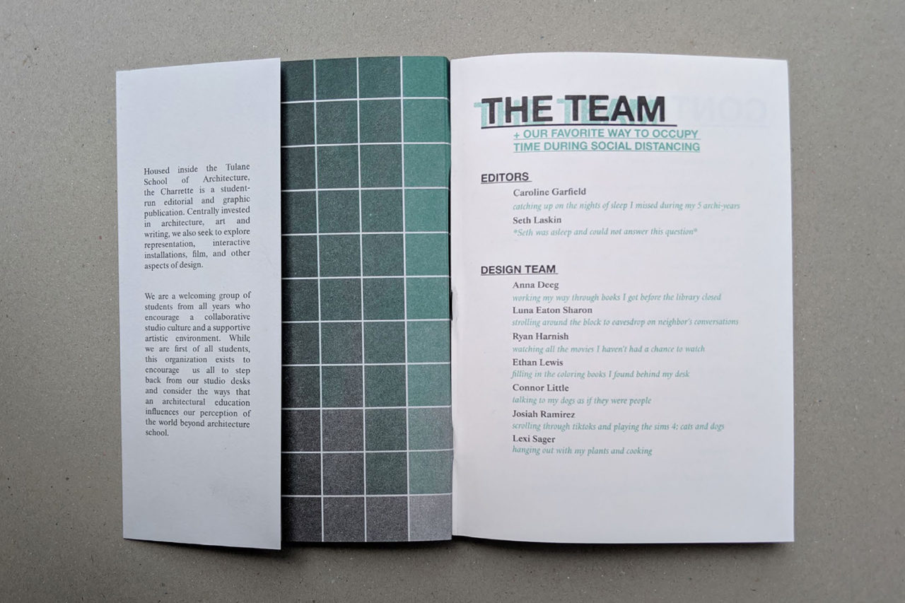 The Charrette, Tulane University ($500)