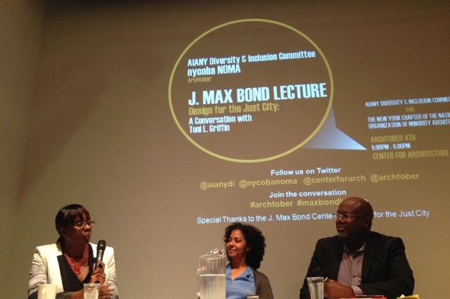 The 2013 J. Max Bond, Jr. lecture featured Toni L. Griffin, Professor of Architecture and Founding Director, J. Max Bond Center on Design for the Just City, Spitzer School of Architecture, City College of New York.