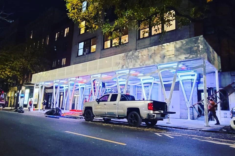 The CanopY by Universal Builders Supply (UBS) installed at the Center for Architecture. Photo: Courtesy of UBS.