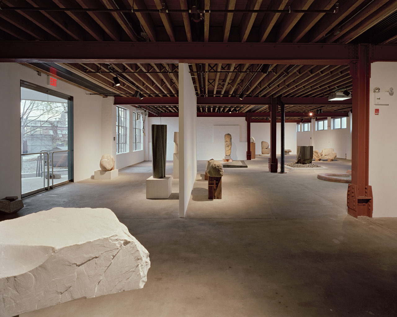 Interior of the Noguchi Museum, featuring artworks by the artist.