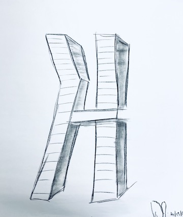 American Copper Building by SHoP Architects, sketched by Winka Dubbeldam.