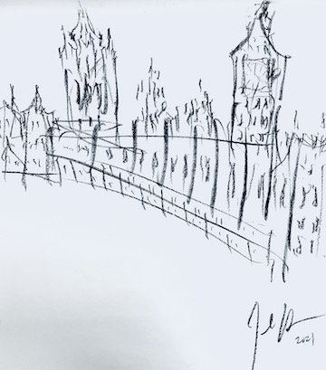House of Parliament by Augustus Pugin, sketched by Jerome Haferd.