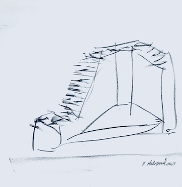 Mercedes House by TEN Arquitectos, sketched by Frances Halsband.