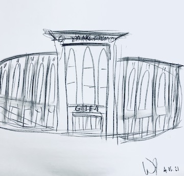 Yankee Stadium by Populous, sketched by Winka Dubbeldam.