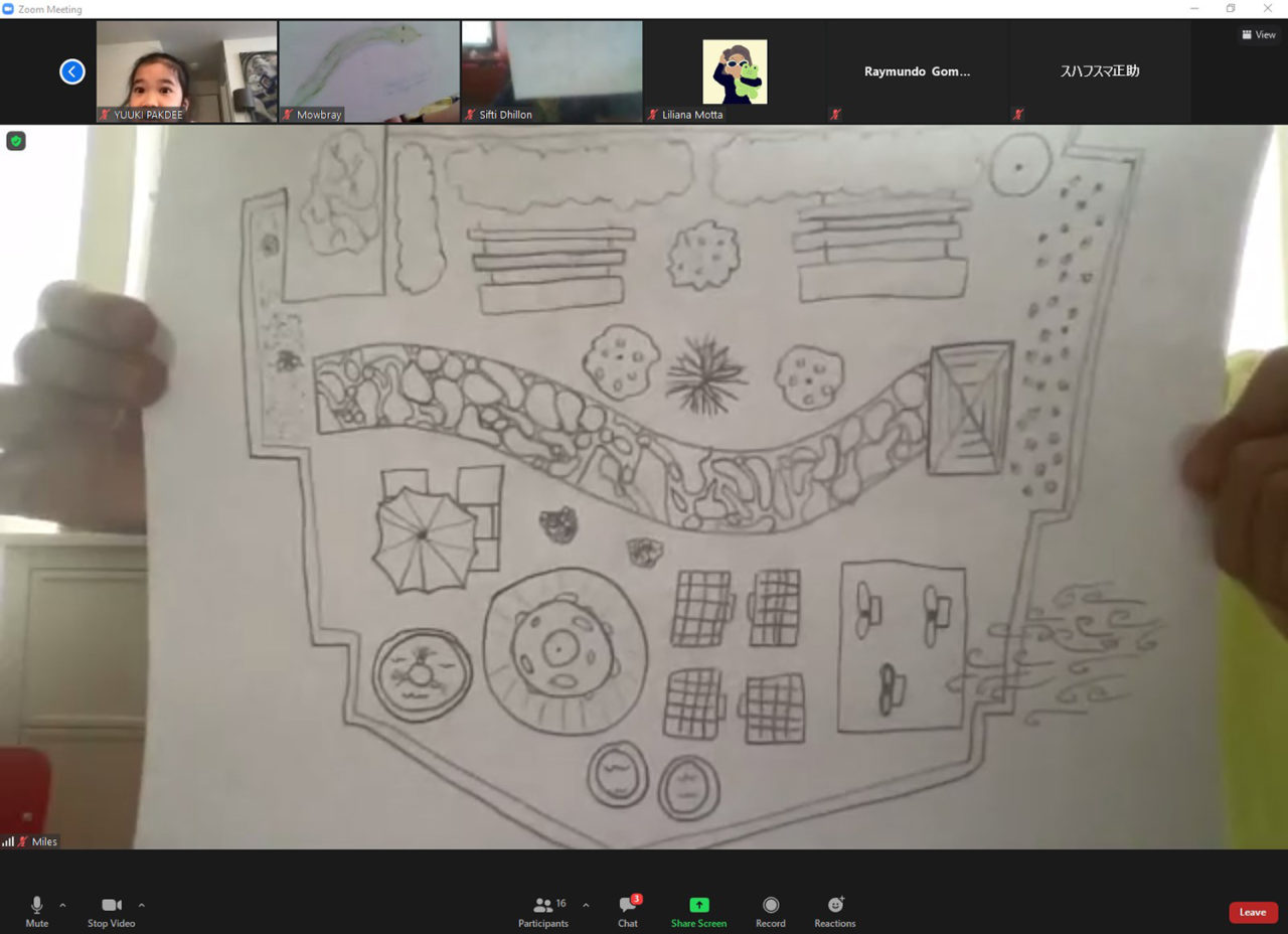 A student shows off his green roof design. Image: Center for Architecture.
