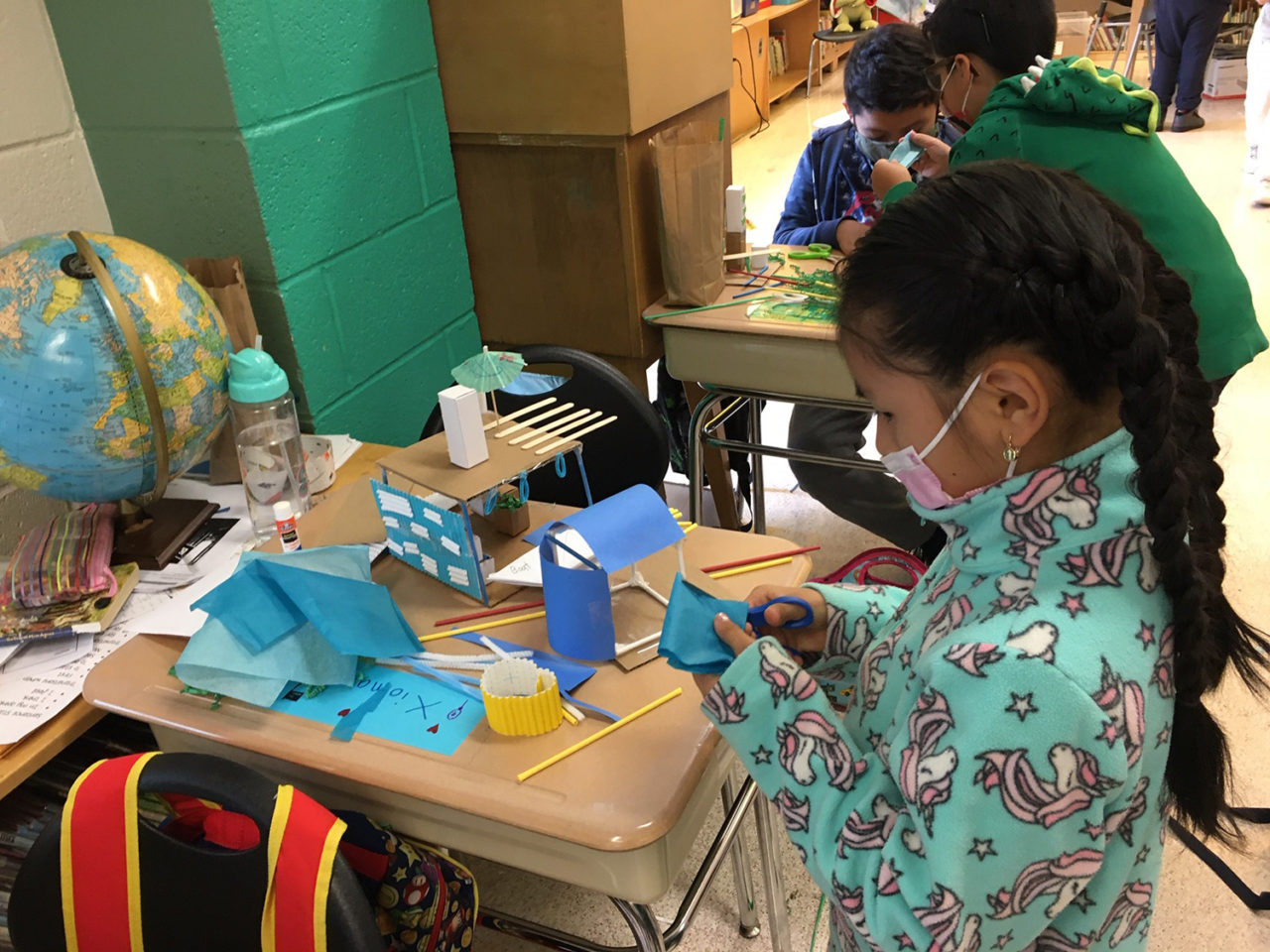 PS 92 3rd graders developed designs for playground shade structures as part of a LBD:NY program this spring. Image: Center for Architecture.