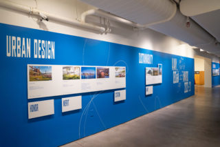 Installation view, AIANY Design Awards 2020-21, Center for Architecture. Photo: Asya Gorovits.