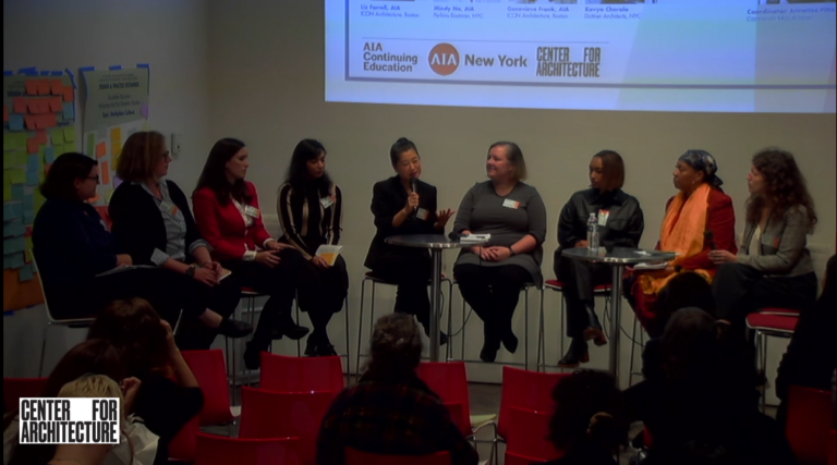 This is an image of the Panel at the 2021 Design and Practice Exchange: Navigating the (Post) Pandemic Terrain event.