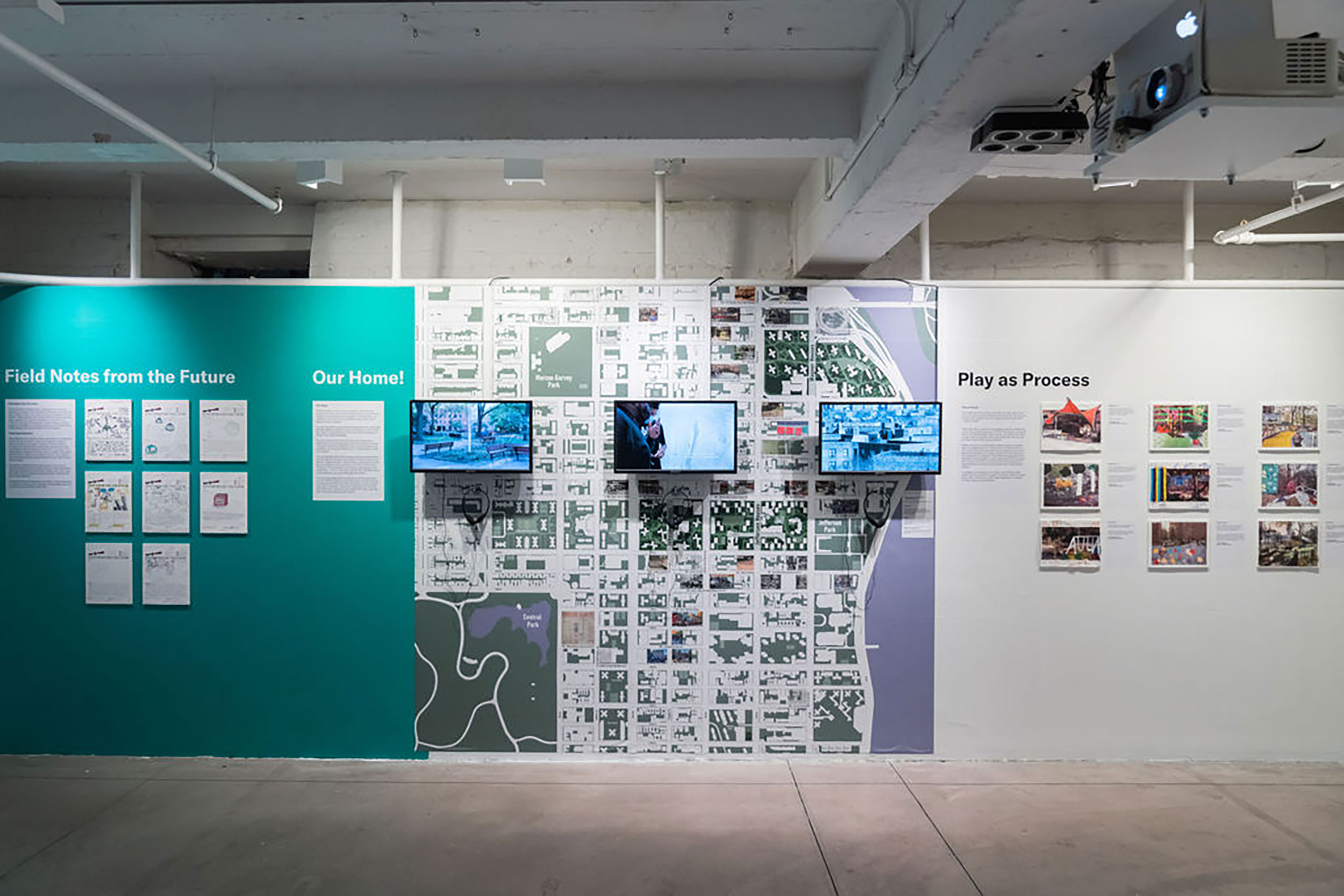 Installation view, Reset: Towards a New Commons, Center for Architecture, 2022.