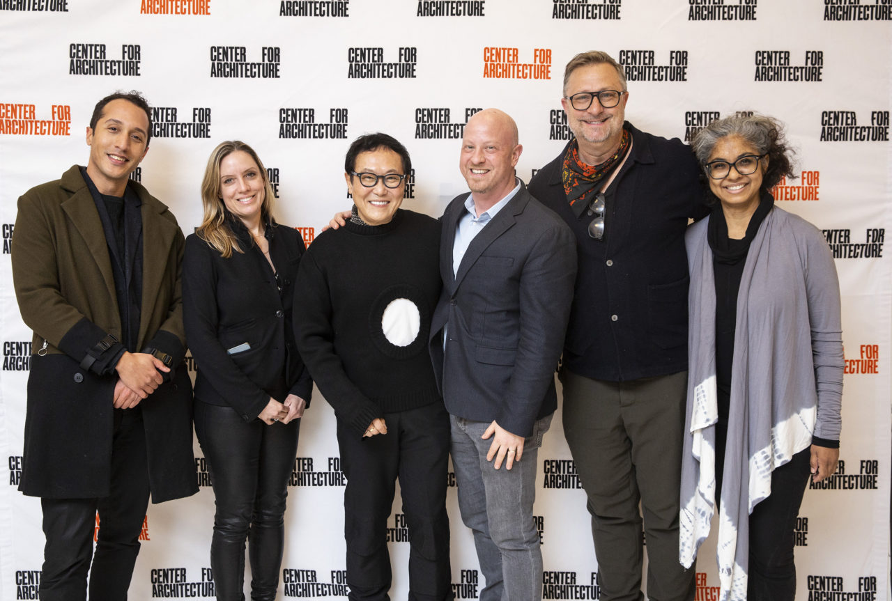 The honoree sketchers with AIANY and Center for Architecture executive director Ben Prosky, Assoc. AIA.