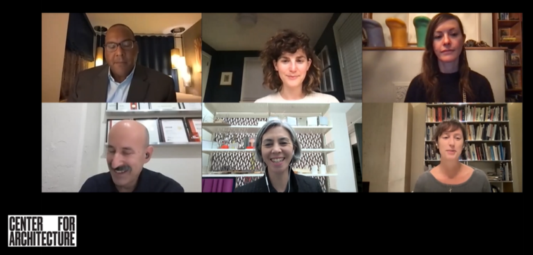 This is a image of the panelists at the Dia Chelsea: Engaging Architecture and Art event