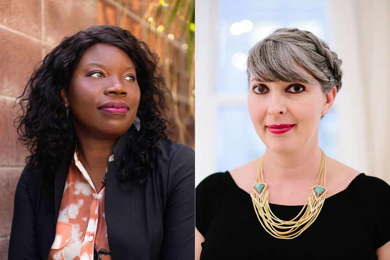 Composite image featuring Liz Ogbu headshot and Christine Gaspar headshot