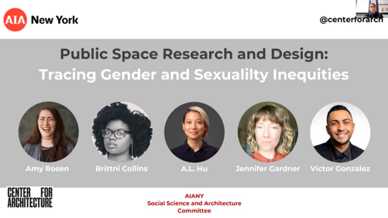 Image of panel at Public Space Research and Design: Tracing Gender and Sexuality Inequalities event