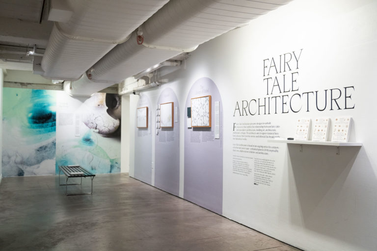 Installation view, Fairy tale Architecture, Center for Architecture, 2022.