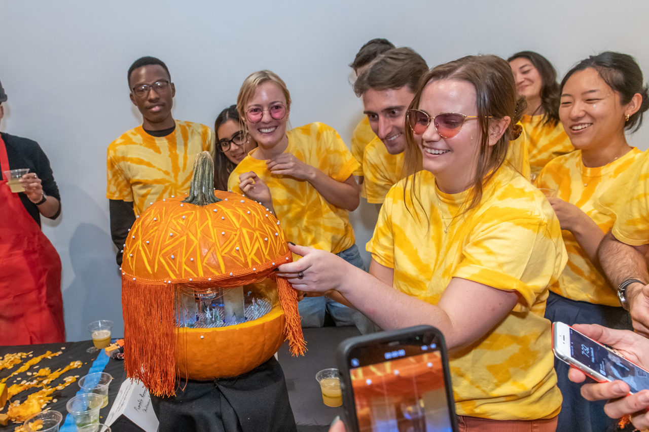 Architecture Research Office's disco-inspired dancing pumpqueen. Photo: Matthew Carasella Photography.
