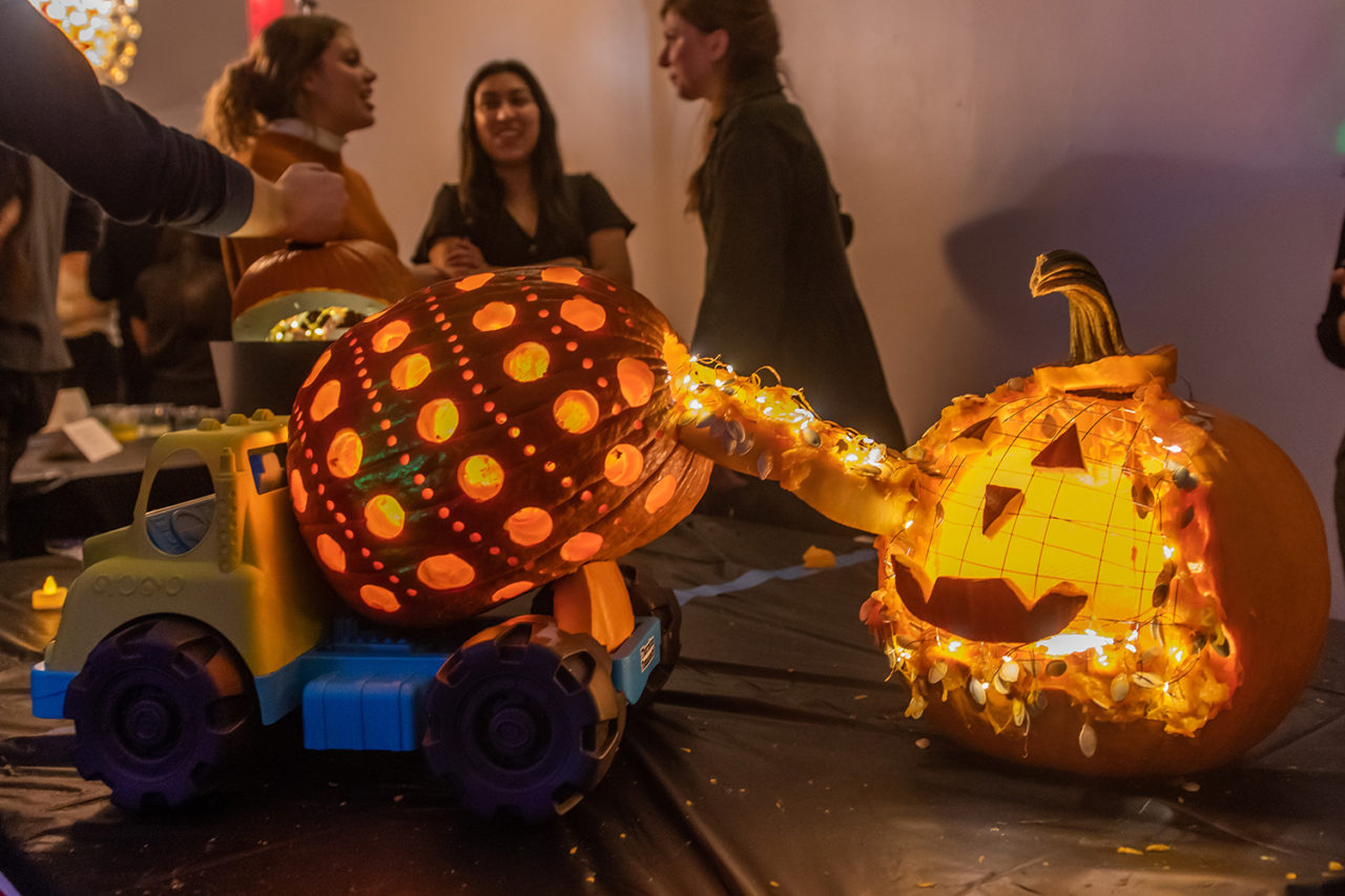 Thornton Tomasetti's cement truck pumpkin. Photo: Matthew Carasella Photography.
