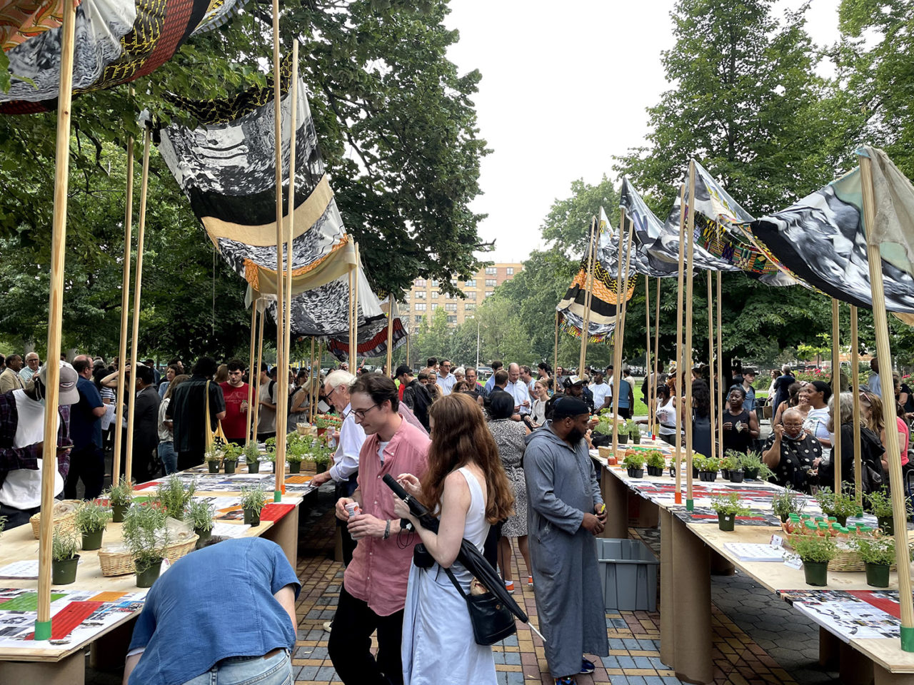 Drum Arbor: Walter Hood President’s Medal Installation by BRANDT : HAFERD with the Architectural League of New York (2021). Image courtesy of BRANDT : HAFERD. 