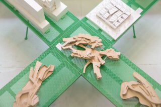 Installation view, CAMPUS AULA: Educational Architecture in Latin America, Center for Architecture, 2023.