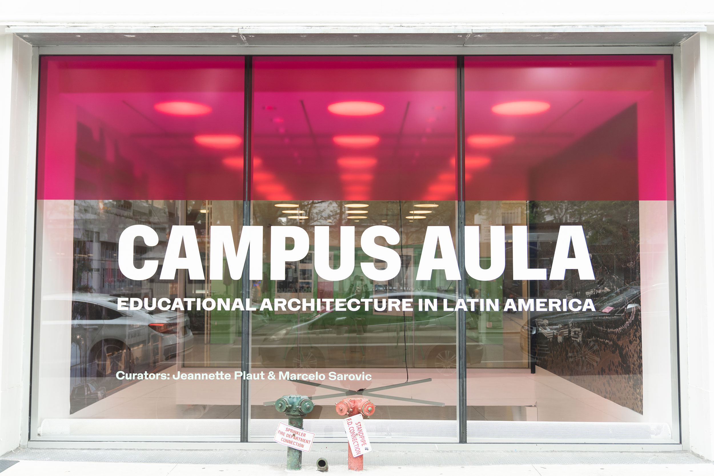 Installation view, CAMPUS AULA: Educational Architecture in Latin America, Center for Architecture, 2023. Photo: Asya Gorovits.