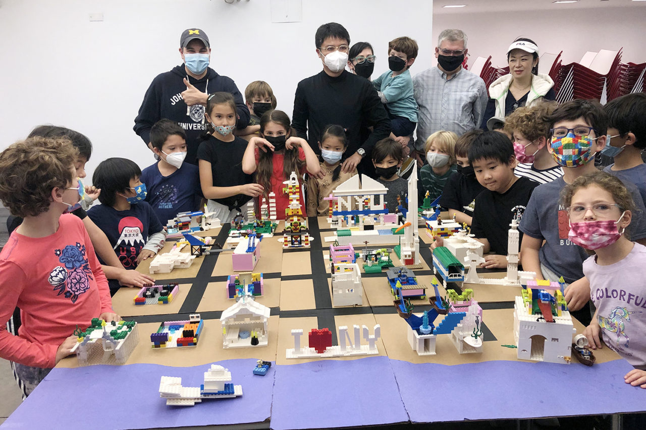 Families came together to create their own Lego City. Photo: Center for Architecture.