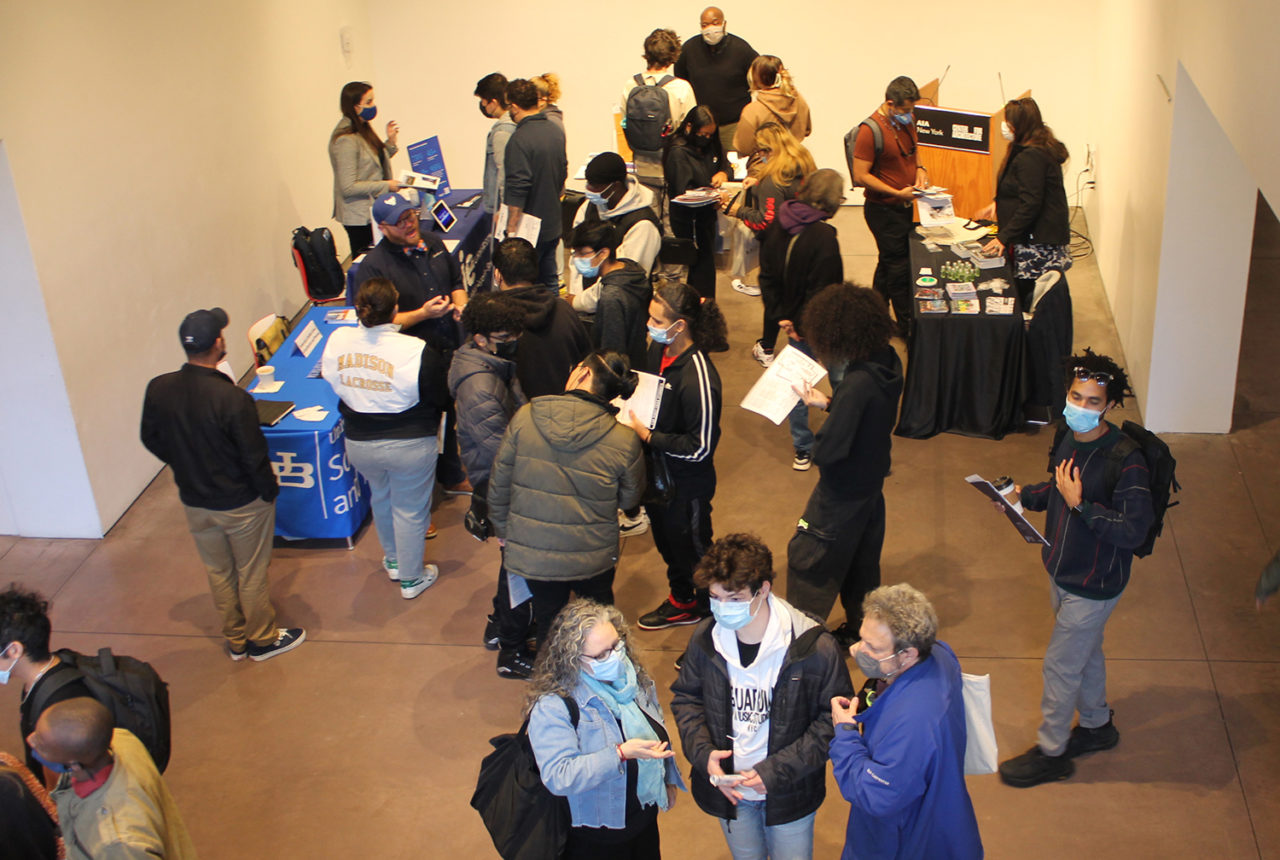 Hundreds of high school students and families visited the Center for Architecture for our annual Architecture and Design College Fair. Photo: Center for Architecture.