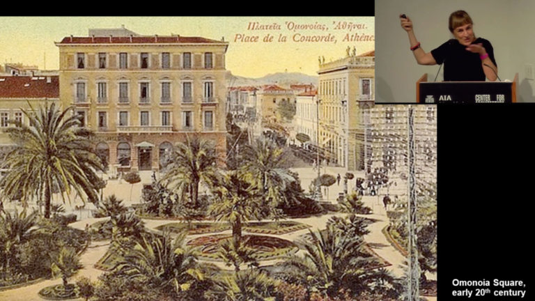 A video still from the Modern Athens Book Talk event