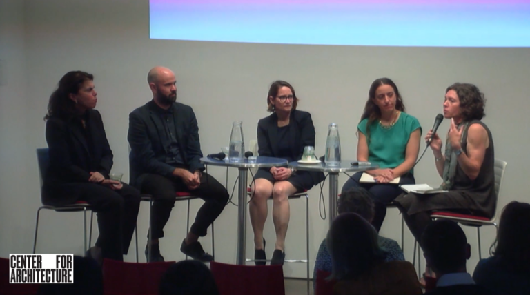 Image of Panelists at Advocacy and Agency in Architecture: Organizational Models event