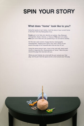 CFA Lab: Seeking Refuge and Making Home in NYC, installation view, Center for Architecture, 2023.