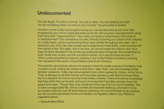 CFA Lab: Seeking Refuge and Making Home in NYC, installation view, Center for Architecture, 2023.