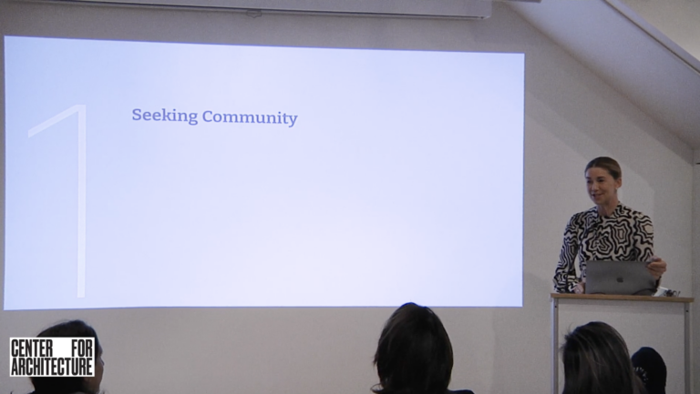 Image Presenter Katie Swenson, Senior Principal, MASS DESIGN Group presenting at Morning Leadership Talk: Katie Swenson of MASS Design Group on Seeking Abundance