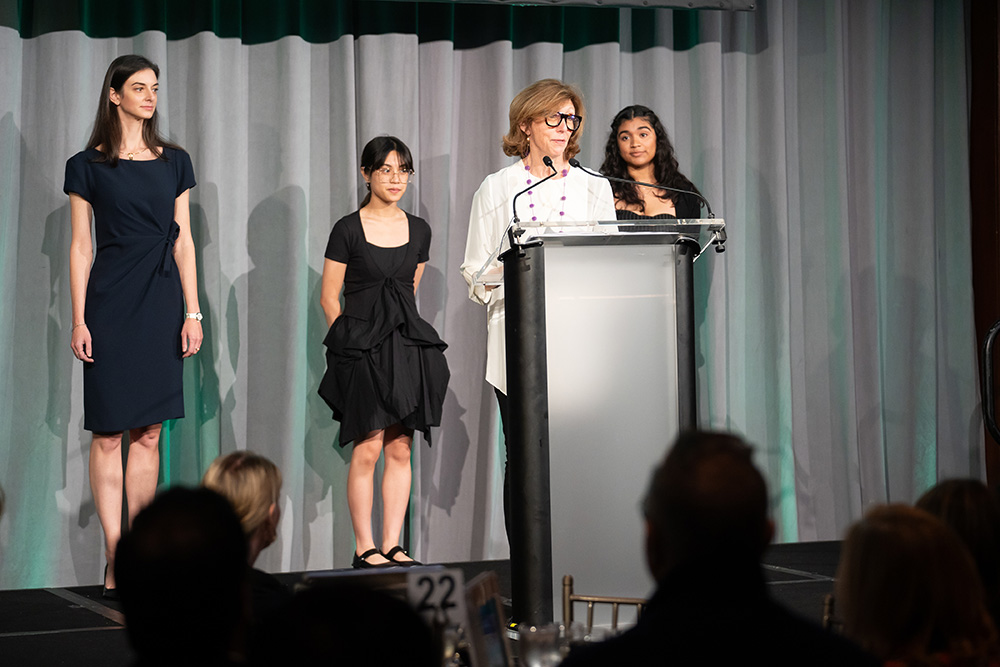 Jennifer Sage, FAIA, LEED AP at the podium. Photo: Sam Lahoz.